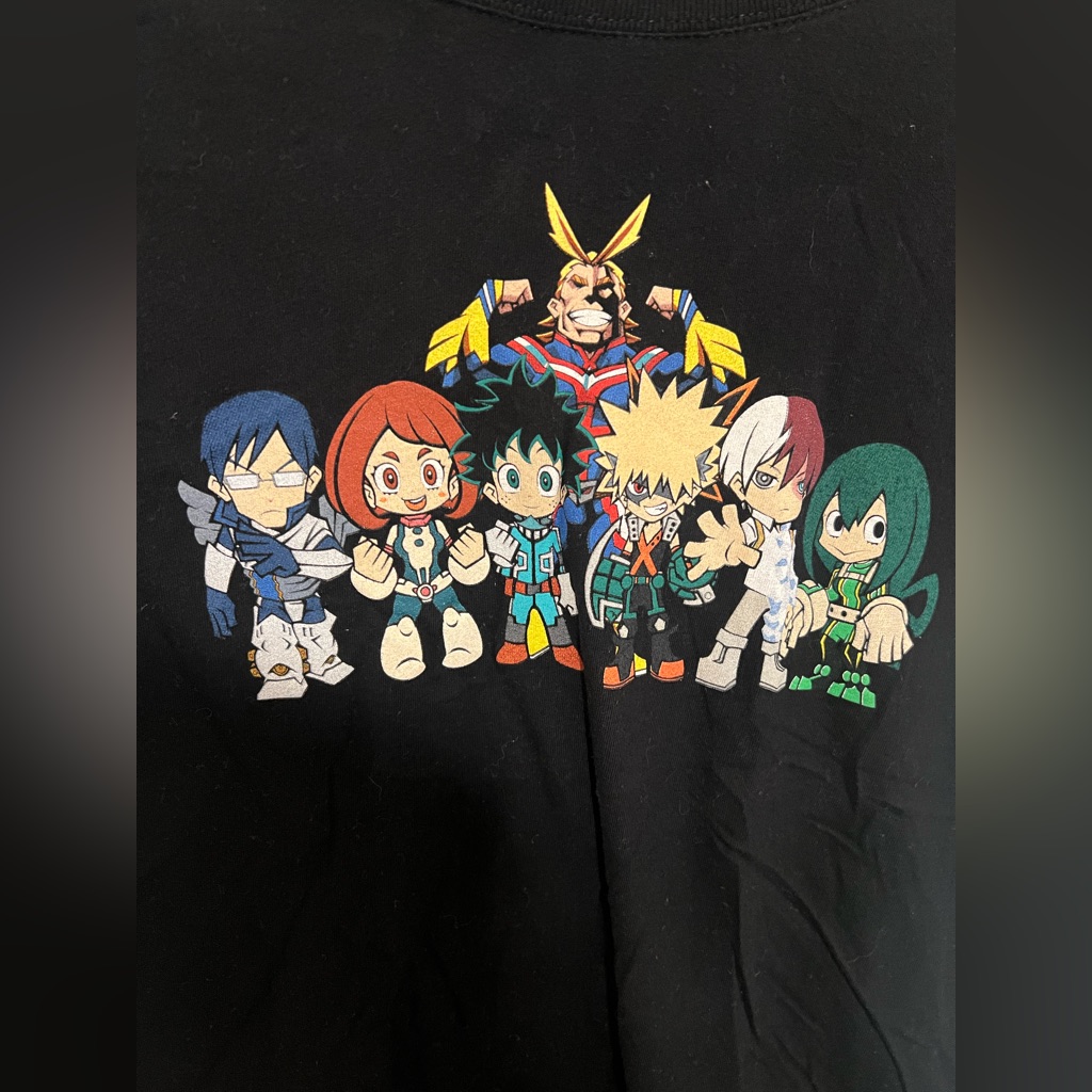 Hot Topic Funimation Women’s My Hero Academia Chibi Anime T-Shirt Sz Medium